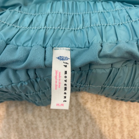 Free People Movement Get Your Flirt On Shorts - Teal - Picture 4 of 4